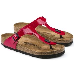 birkenstock gizeh tango red patent