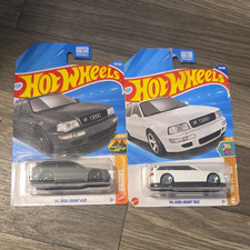Hot Wheels '94 Audi Avant RS2 Wagon Lot of 2 Gray/White 1:64 HW '70s vs '90s