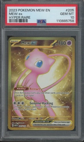 2023 Pokemon MEW EN Hyper Rare #205 Mew ex Gem Mint PSA 10
