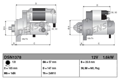 DENSO DSN1378 Starter für BMW