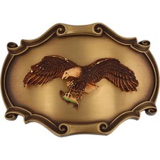 Eagle Veteran Cowboy Cowgirl Western Patriotic Biker 70 NOS Vintage Belt Buckle