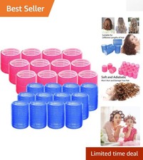 Perfect Mother's Day Gift - 24 Pack of Self Grip Hair Rollers in Jumbo  Large