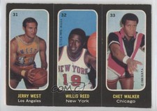 1971 Topps Trios Stickers Jerry West Willis Reed Chet Walker #31-32-33 HOF 0w8