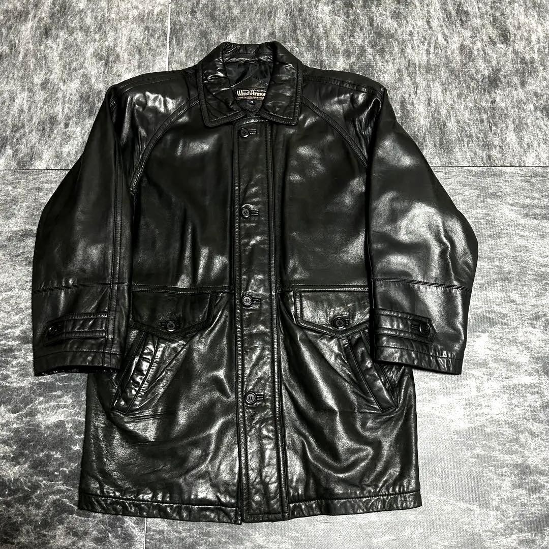 ジャケット・アウター Vintage Wind Armor Lamb Leather Jacket Wind Armor Leather Jacket Lambskin Size M Black Used | eBay