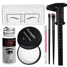 Microblading Eyebrow Mapping Kit with 30m White Mapping String, 20g White Bro...