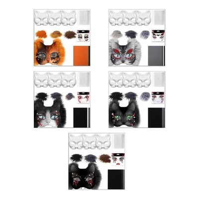 Denial Equipment Required Pliable Wolf Puss Mask Craft Set For Creative Fun