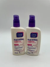 EXPIRED 2 Pack Clean & Clear Dual Action Acne Facial Moisturizer Salicylic 4oz