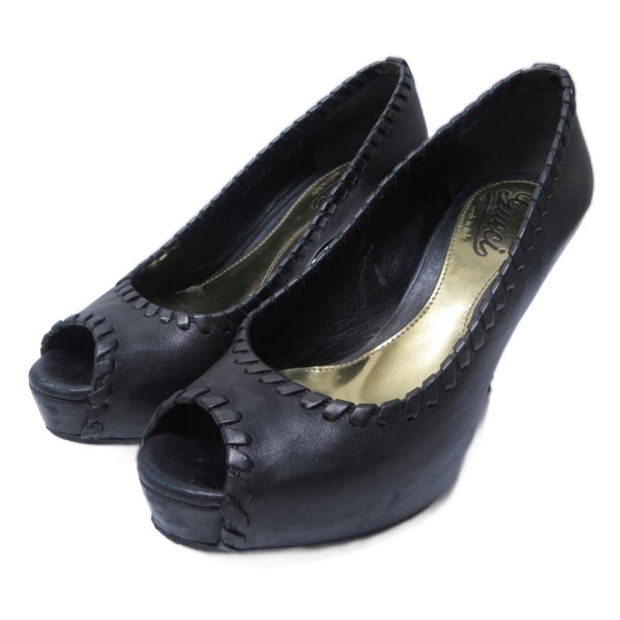 GUCCI Pumps Heel Horsebit Leather Black EU35.5/US5.5 113153c