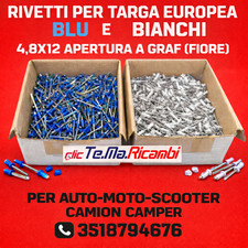 Kit 20 rivetti GRAFportatarga 10 blu +10 bianco fissaggio targa Auto CAMION-moto