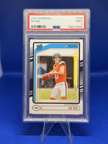 2024 Panini Donruss Rated Rookie Bo Nix #369 (RC) PSA 9