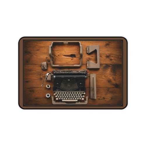 Vintage Typewriter Desk Mat | Retro Writing Desk Mouse Pad