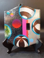 Vintage Nancy B Frank Signed Hand Painted Galaxy Wall Plate Switch Cover