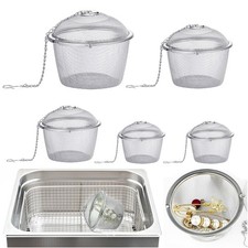 5 Pcs Ultrasonic Cleaner Baskets Stainless Steel Baskets Cleaning, Ideal Small P