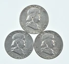 Higher Grade - 1952 1953-S 1951 Franklin Half Dollar 90% SIlver Lot *180