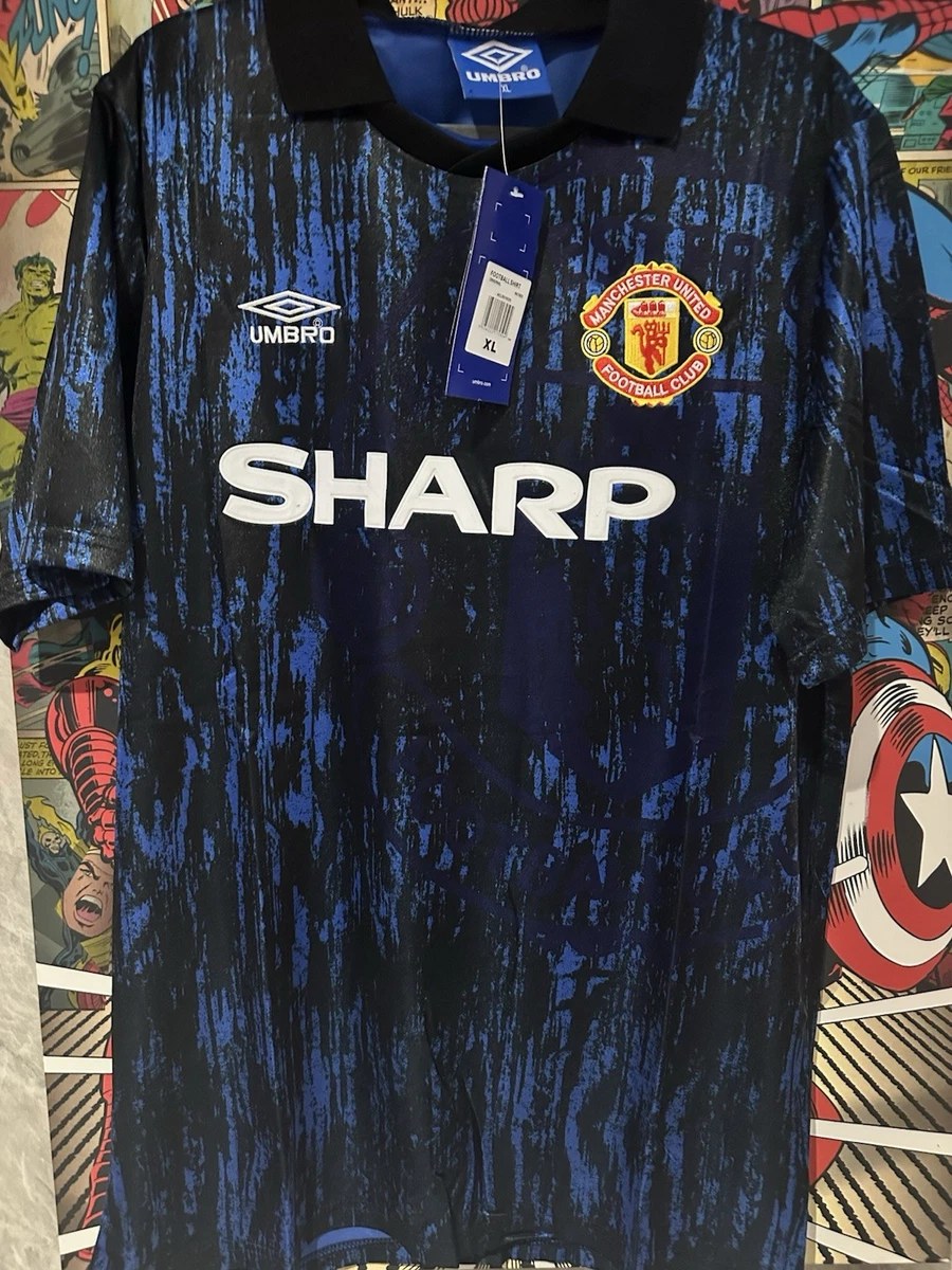 Maillot de football vintage Manchester United 1992-1993 SHARP UMBRO - France