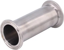 DERNORD Sanitary Spool Tube with Clamp Ends,Stainless Steel 304 Seamless round T