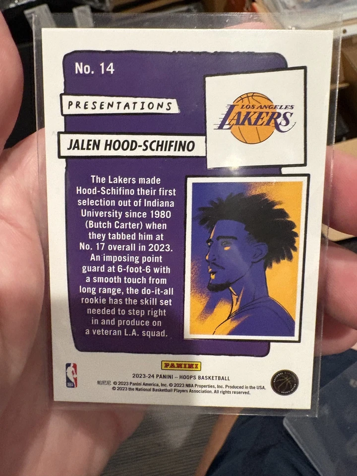 2023-24 Panini NBA Hoops Jalen Hood-Schifino SP Presentations RC #14 - Image 2 of 2