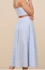 Lulu's Pastel Blue Cut-work Eyelet A-Line Skirt Set, Spaghetti Strap Top, NWT,SM — photo 4