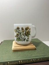 Vintage GLASBAKE MILK GLASS Buttercup Coffee ...