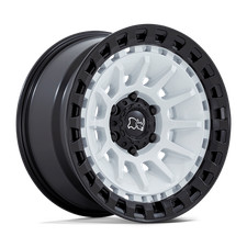 (4) Black Rhino BARRAGE GLOSS WHITE ON MATTE BLACK RIMS: 18x9, 6x139.7/6x5.5, 0