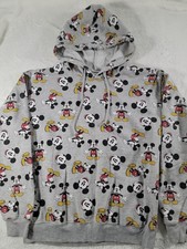 Mickey Mouse Girls L Hooded Pullover Sweatshirt All Over Print. Cotton Blend