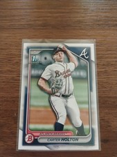CARTER HOLTON BRAVES  RC 1st card  2024 BOWMAN DRAFT #BD-74