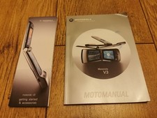 Genuine Motorola V3 Mobile Phone Manual and quick guide