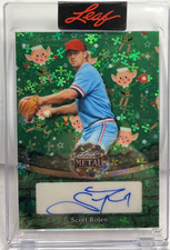 Scott Rolen 2025 Leaf Metal Happy Holidays Elf Shelf Snowfla Autograph Auto #4/5