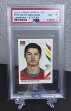 2006 Panini World Cup Cristiano Ronaldo Portugal Rookie Sticker #298 PSA 8