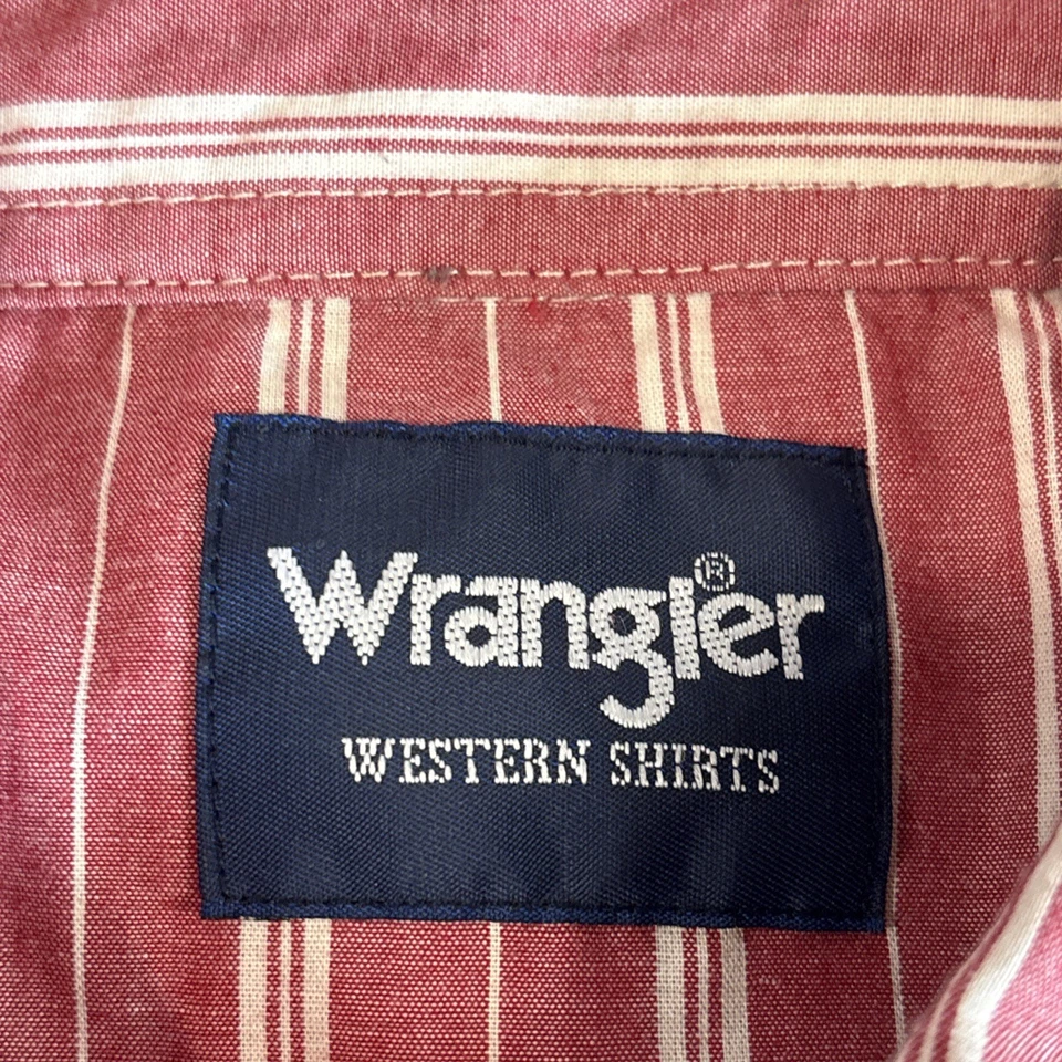 Wrangler Men's Shirt 2XL Tall Western Pearl Snap Rodeo Button Up 2XT Vintage 90s - Image 4 of 4