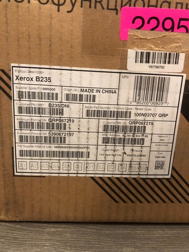 Nuova scatola aperta originale Xerox XERB235DNI Xerox B235/DNI - Foto 2 di 8