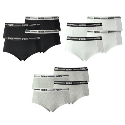PUMA Damen Mini Shorts - Iconic, Soft Cotton Modal Stretch, 4er Pack