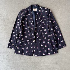 Vintage Pendleton Country Sophisticates Blazer Women s 8 Navy Print