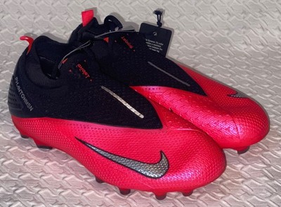 NIKE Phantom Vision 2 Elite FG DF Laser Crimson Black Soccer Cleats Youth 4.5 5