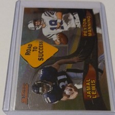Bowman Road to Success #R2 Insert Peyton Manning Jamal Lewis Colts Ravens NFL