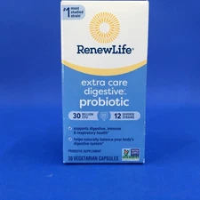 RenewLife Extra Care Digestive Probiotic 30 Billion CFU Supplement 30 Capsules