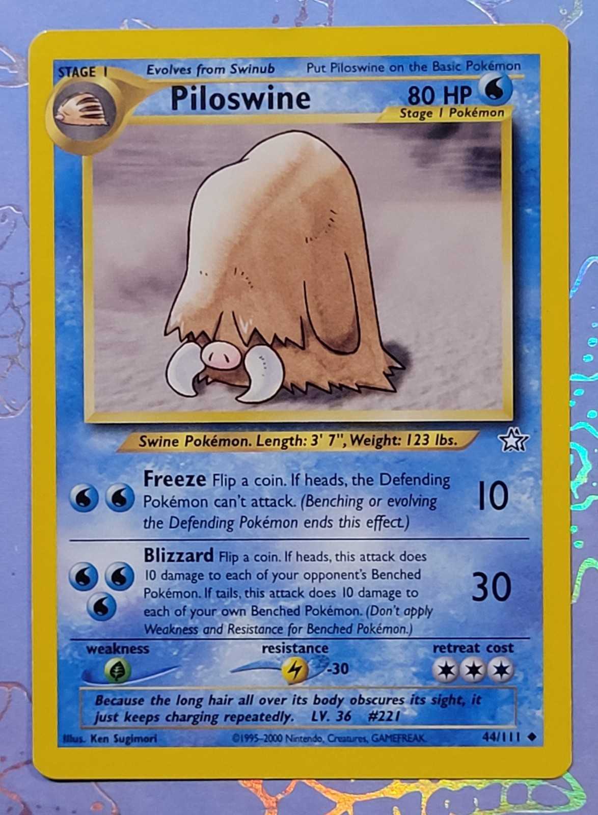 Piloswine 44/111 Neo Genesis Pokemon Card NM