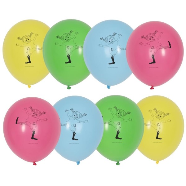 8 Luftballons Pippi Langstrumpf Ballon Deko Kindergeburtstag Kinder Party Ø30Cm-image