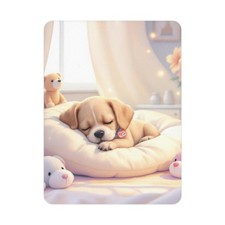 Cozy Toddler Blanket with Sleepy Puppy Design, Child's Blanket, Nursery ... 