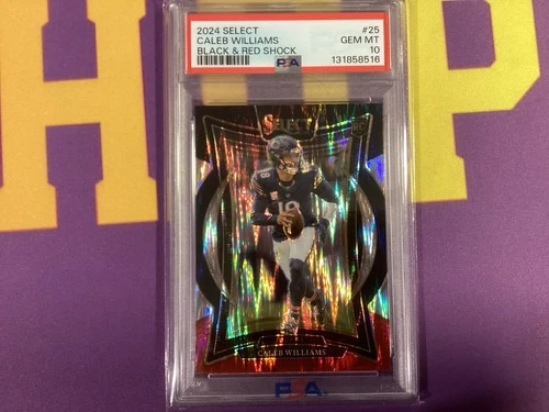 2024 Select - Concourse Caleb Williams #25 Black & Red Shock Prizm (RC) PSA 10