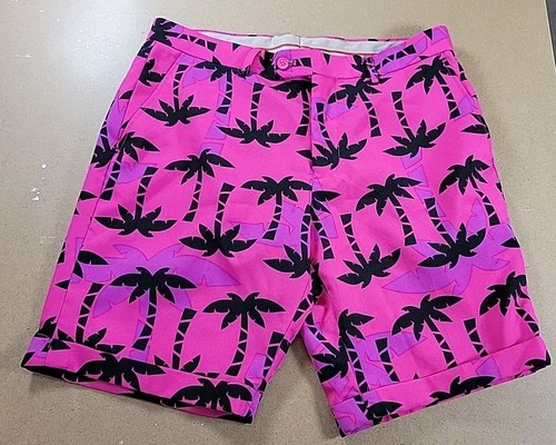OPPOSUITS Men's Suit Jacket- SHORT SLEEVE and Pants - Size 40 PINK , PALM TREES - Picture 2 of 21