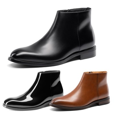 Men's Chelsea Boots Zip Fashion and Comfort Ankle Dress Boot for Wedding Party
