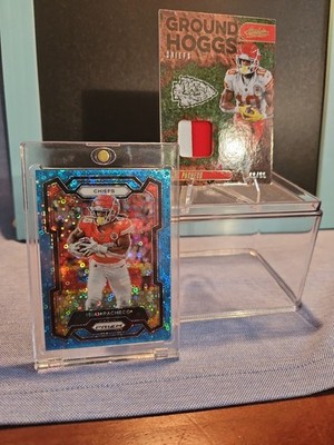 2023 Absolute Isiah Pacheco Ground Hoggs 2 Color Patch Gold Foil /99 +Blue Disco