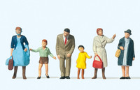 Preiser 14069 Passanten 6 Figuren H0 1:87 Handbemalt Neu + Ovp