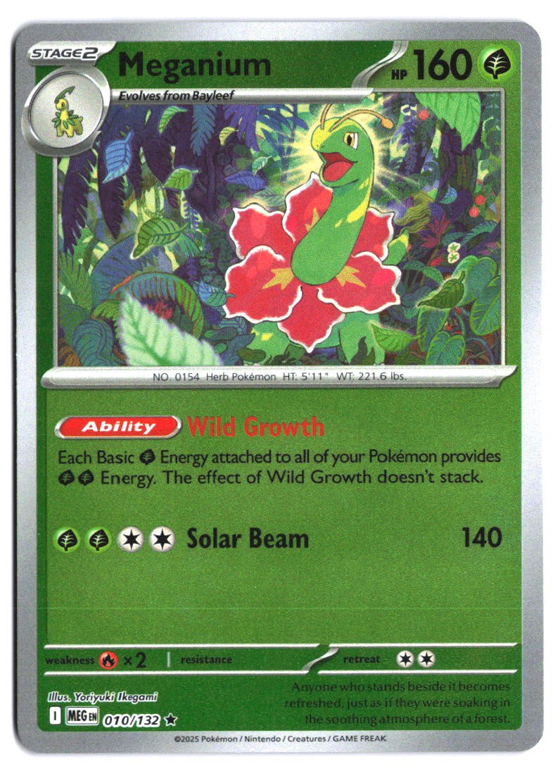 Meganium #10 - Mega Evolution - Reverse Holofoil - Rare - Near Mint