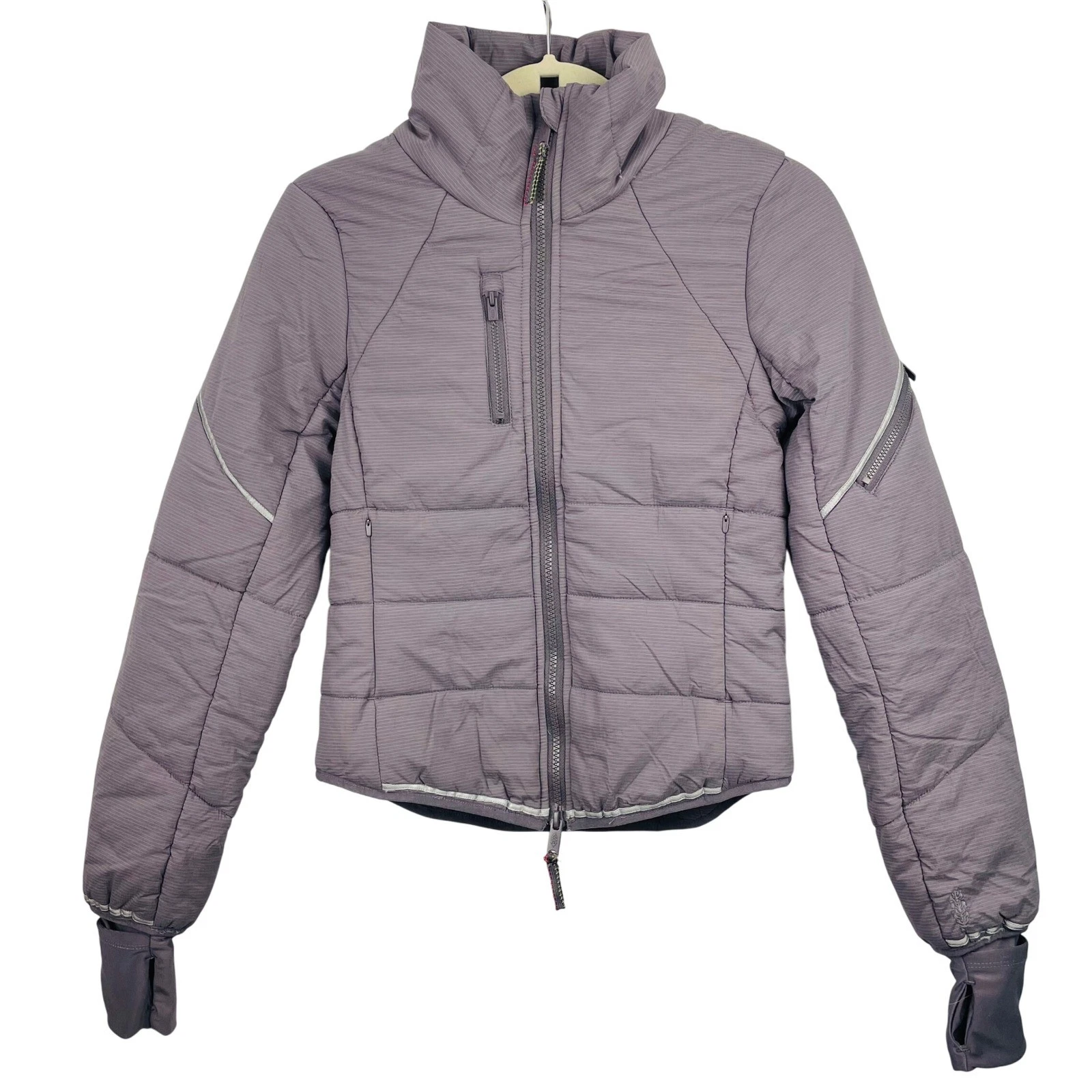 Free People Movement Gathering Storm Puffer Jacket Lilac Running Outdoor NWOT XS