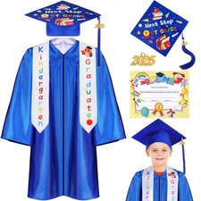 7 Pieces 2025 Kindergarten and Preschool Graduation Cap Gown Stole Set with 2...