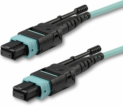 1M (3Ft) MTP(F)/PC OM3 Multimode Fiber Optic Cable, 50/125, 40G, Low Insertion L