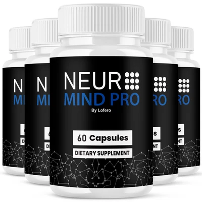 (5 Pack) Neuro Mind Pro Capsules, NeuroMind Pro Brain Supplement Memory (300ct) - Image 1 of 4