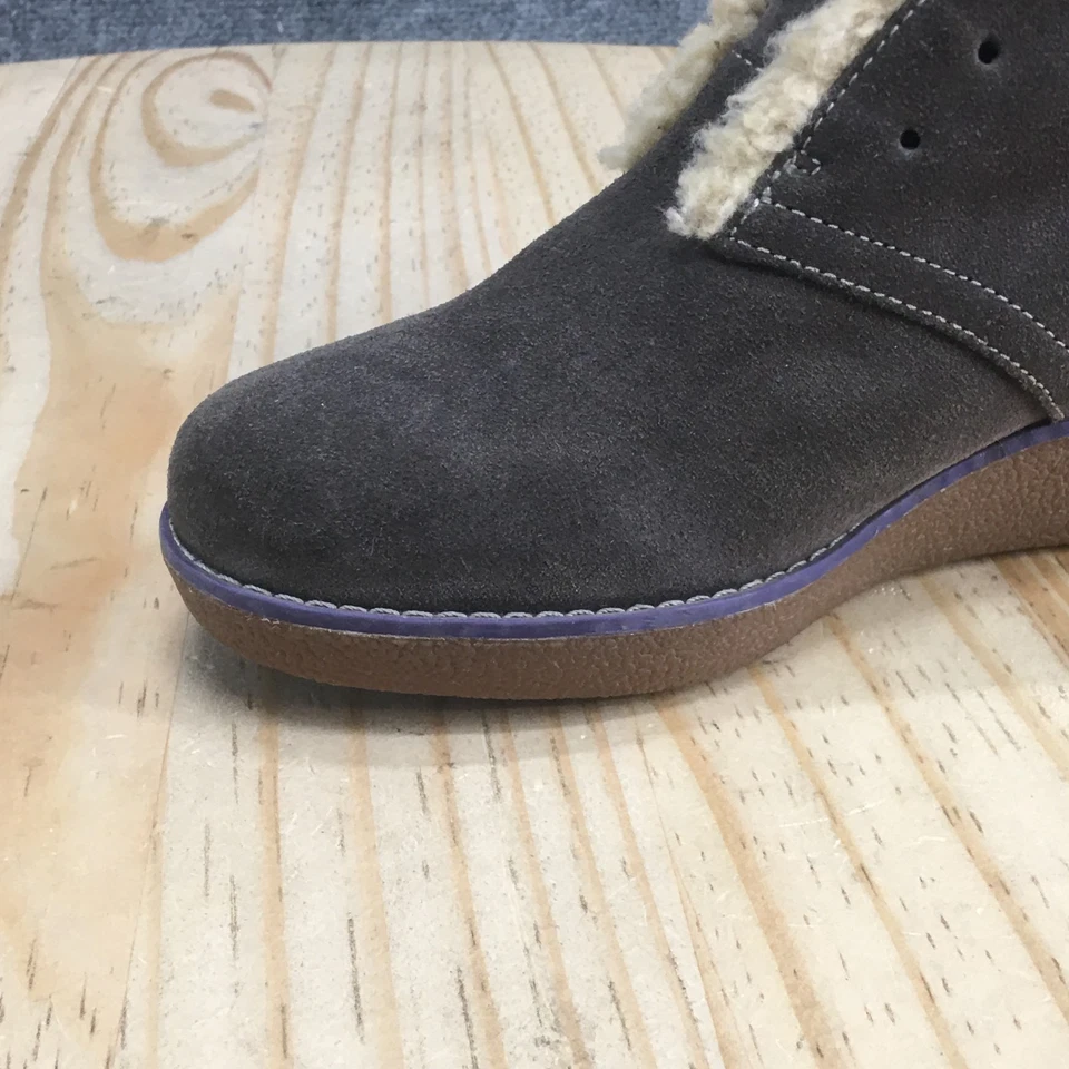 Clarks Boots Youth 13 Mellierose Chukka Gray Pull On Casual Comfort Wedge Heels - Image 3 of 4
